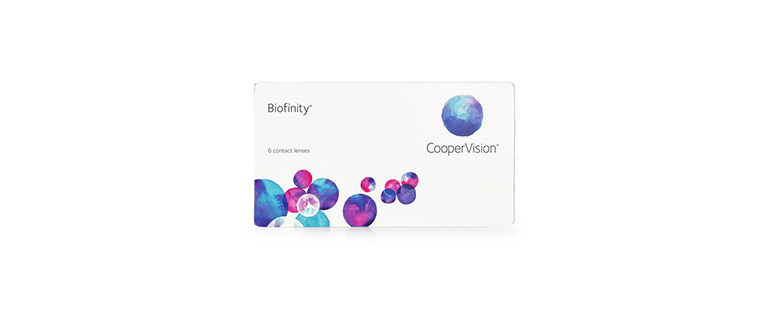 Imagem da embalagem das lentes de contato BIOFINITY da CooperVision.