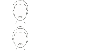 Card ilustrativo com silhuetas dos 4 formatos de rosto em fundo branco — guia visual Kessy para escolha de armação.